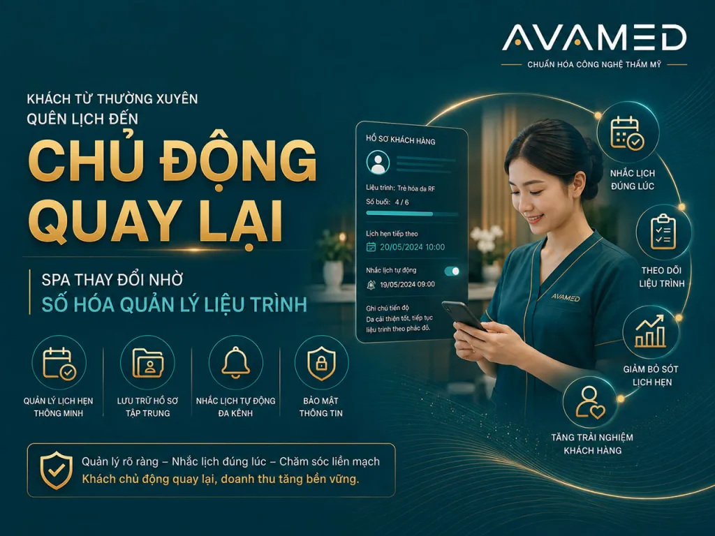 Khách từ thường xuyên quên lịch đến chủ động quay lại: Spa thay đổi nhờ số hóa quản lý liệu trình